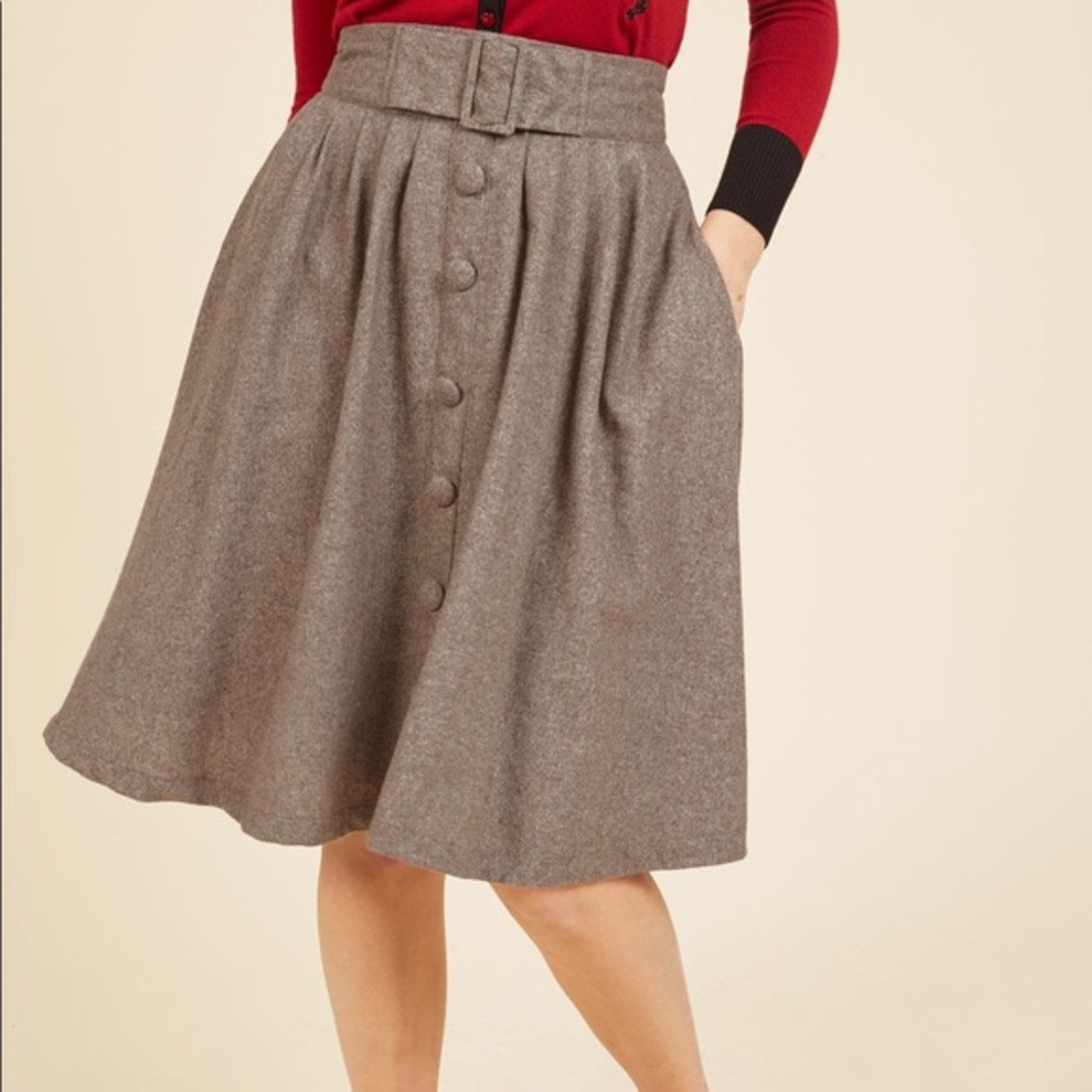 ModCloth Intern of Fate Belted Skirt (New) - XL